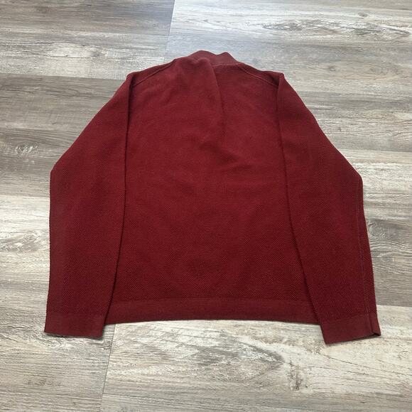Tommy Bahama Red Men L Cotton Cashmere Preppy Mock Neck 1/4 Zip Pullover Sweater - Picture 3 of 9